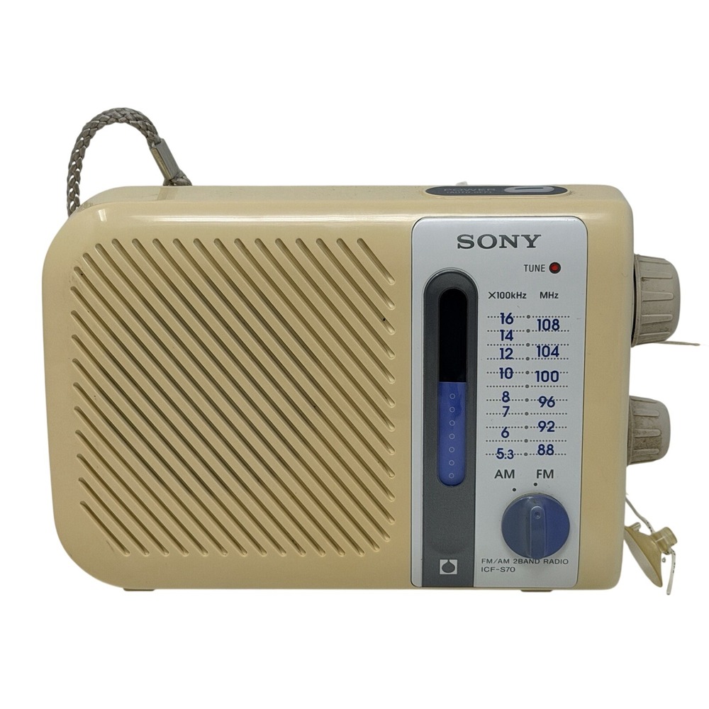 Vintage‎ SONY SHOWER MATE AM/FM Radio Water-Resistant Portable ICF-S70